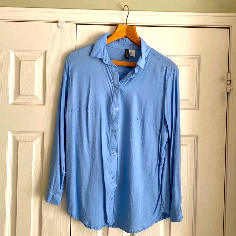 Baby blue H&M dress shirt